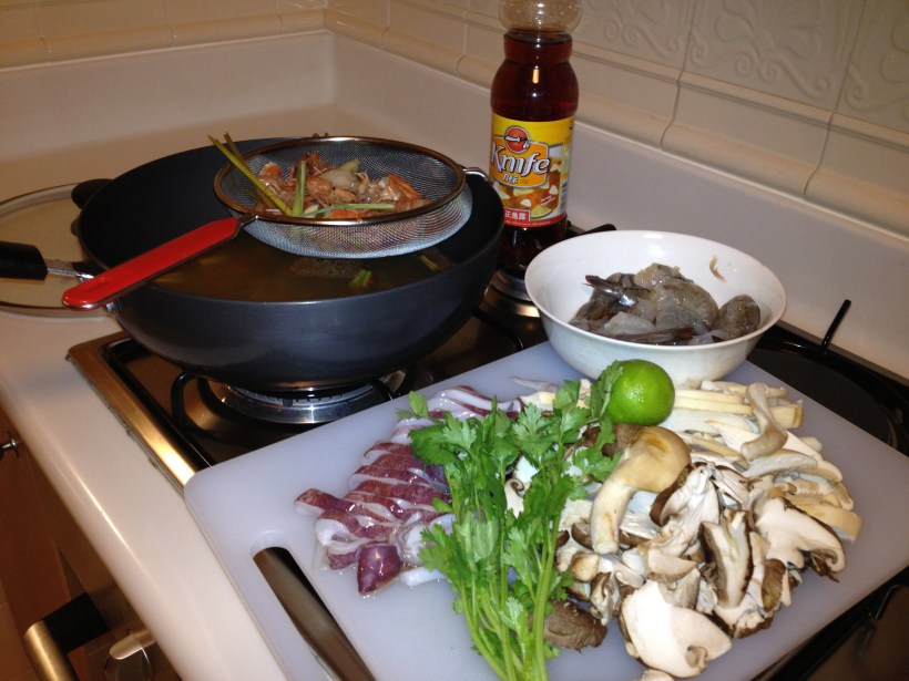It's all tin the preparation - making ones own fish stock for tom yam