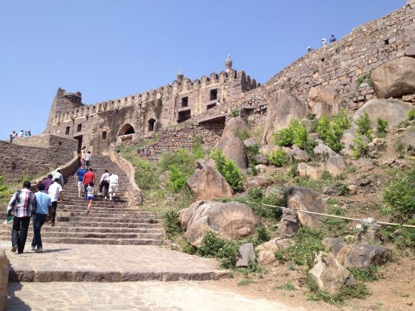 The staircase up to the Fort