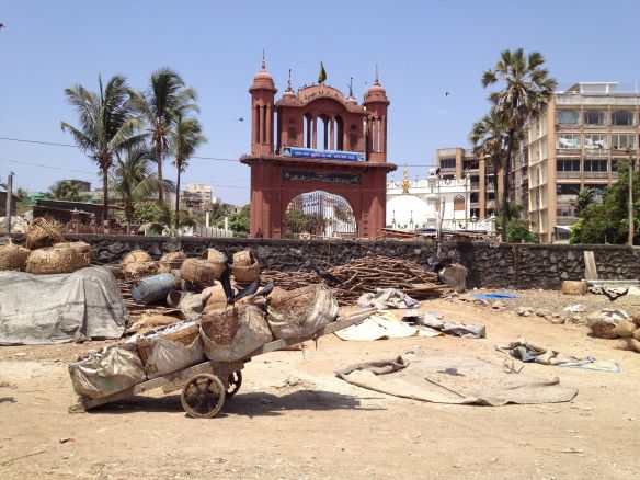 the shrine we were ejected from, brined fish in foreground, what a pong