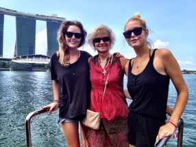 with Charlie and Kim on the bum-boat tour (had a had cut after I saw this!)