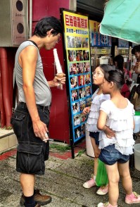 Why has Dad got the ice cream?