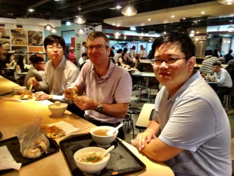 Ross with Sean (left) and Han Wei (right)