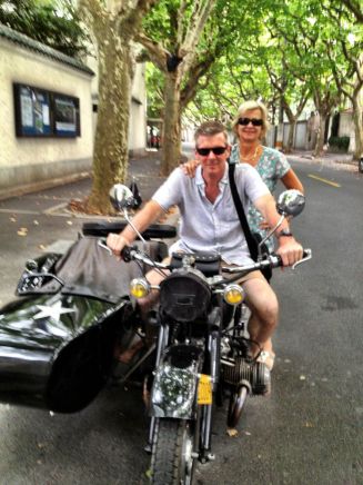 on the side-car in the French Concession