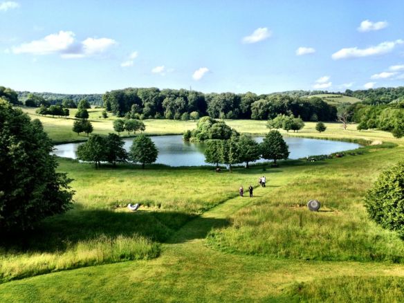 Looking out over the lake at Garsington, at Wormsley