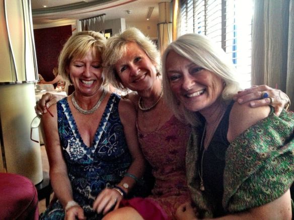 the girls at Petrus - Hilary, Fi and me...