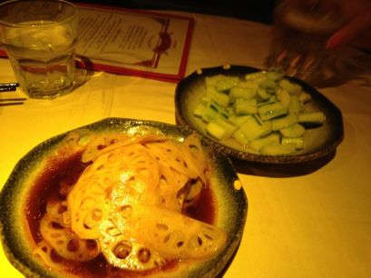 lotus root and cucumber
