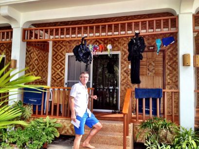 OUr beach front deluxe room at the Exotic Island Dive resort