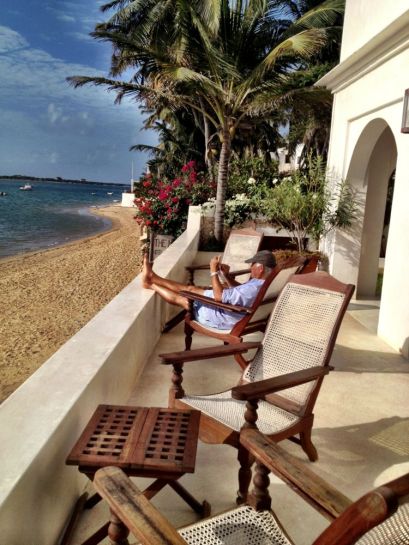 Early morning tea, watching the world go by