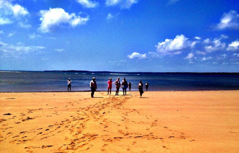 Afterwards on the beach