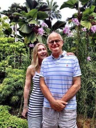 Mr and Mrs B enjoying the Orchid Garden