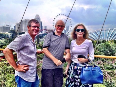 on the walkway between the Supertrees