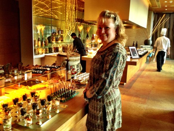 Cindy before we had several bottles of Veuve Cliquot...