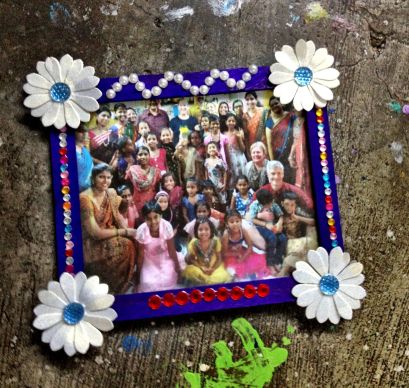 Photo frames made by the older girls