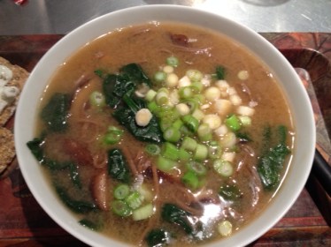 Miso soup with shitake mushroom, tofu...the best immunity boosters all in one!