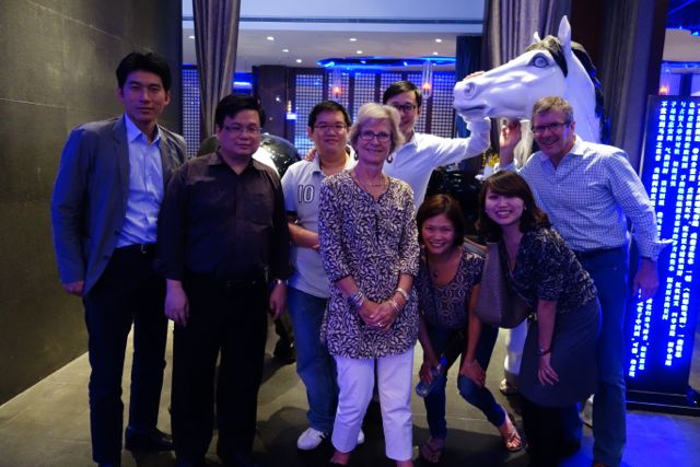 The team posing at Dadong Duck after our lovely meal