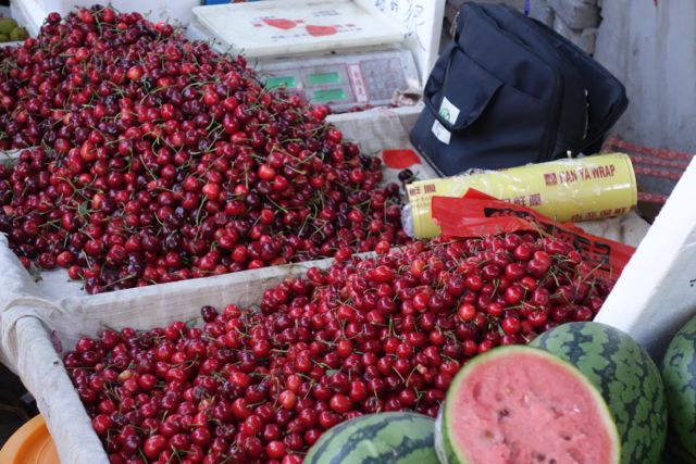 Cherries and watermelons
