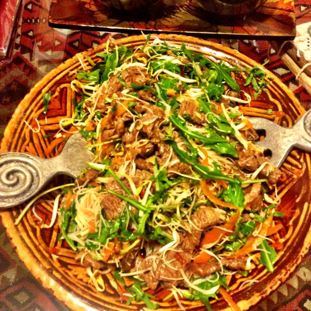 The first thing I did with the B12 news was to make a Vietnamese beef salad