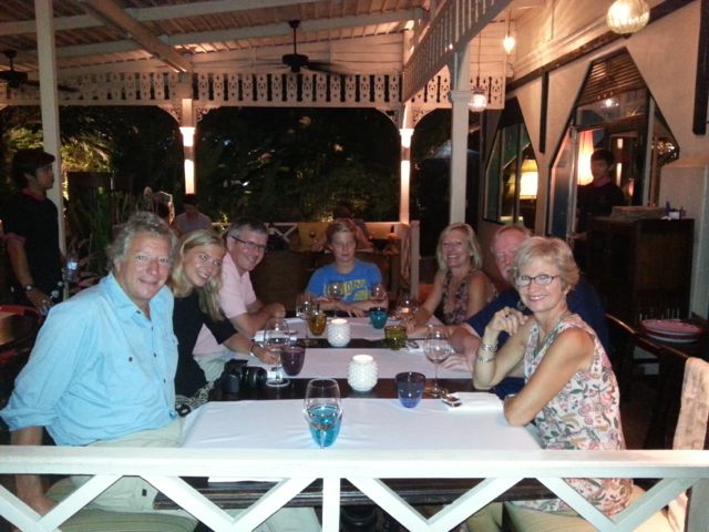 The team on the Siam Club verandah