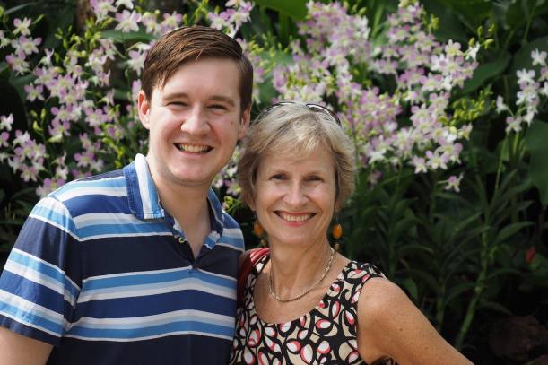 In the National Orchid garden with Tommy
