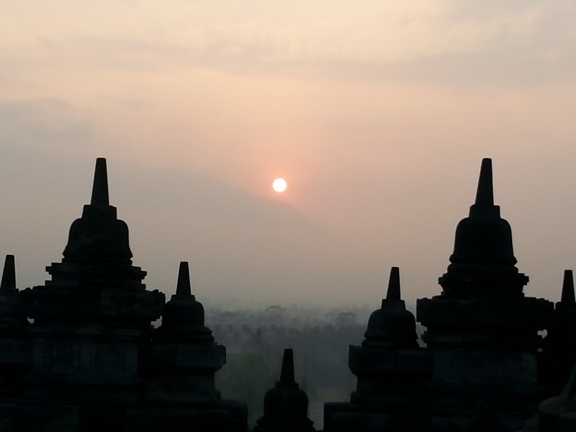 Borbudur at  sunrise