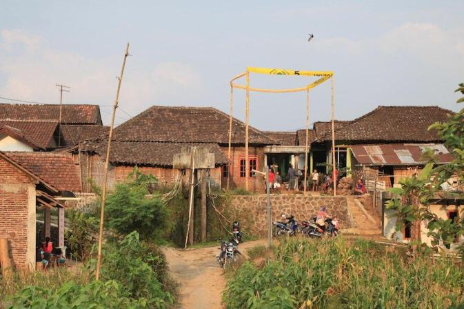 The pigeon training area