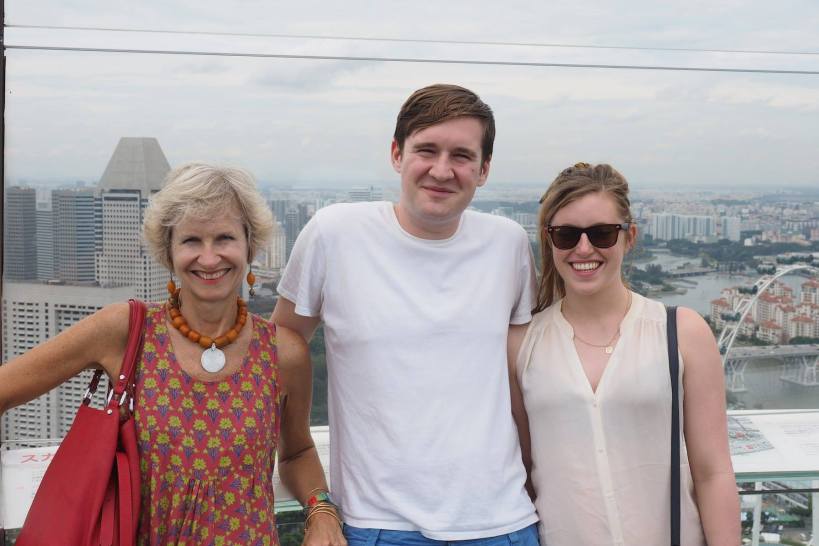 On top of the Marina Bay Sands hotel viewing platform