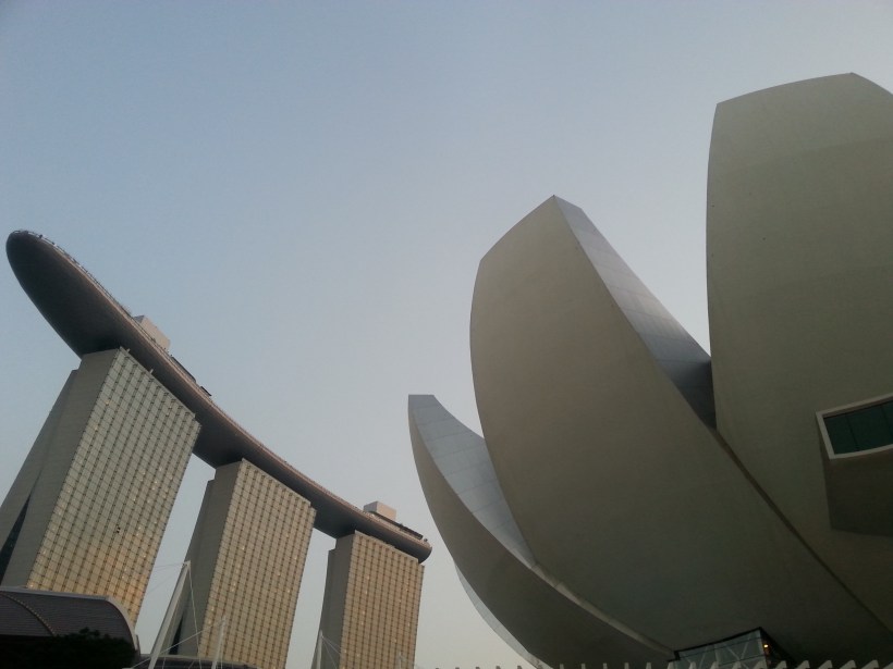 Arty shot of the MArina Bay Sands hotel