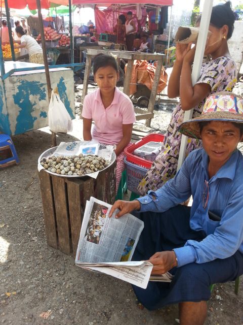 Quails eggs and the morning  paper