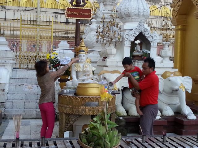 Devotees of a name-day shrine - Monday here I think!
