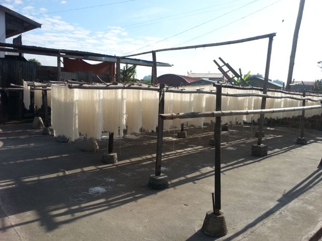 Noodles drying in the sun