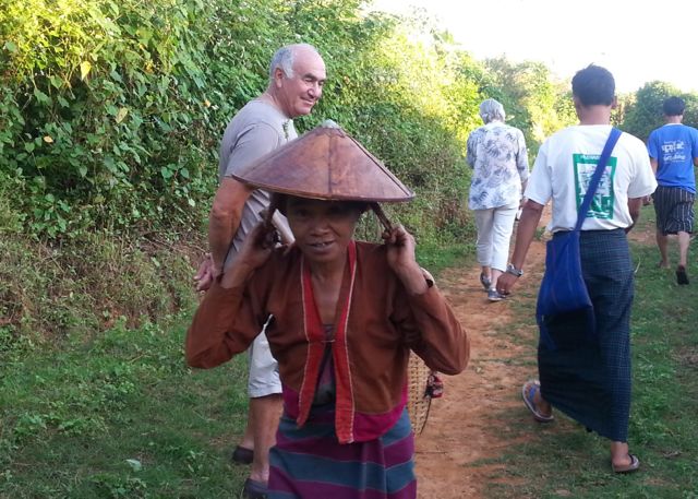 Local woman unfazed by strange foreigners