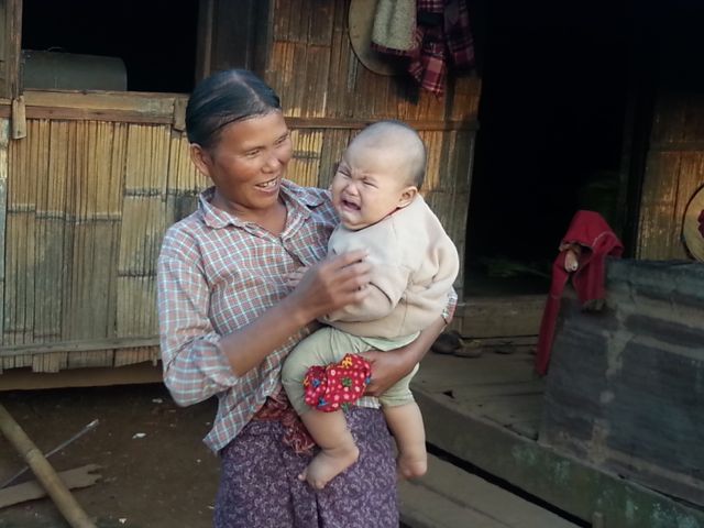 A very grumpy - and fat - baby!