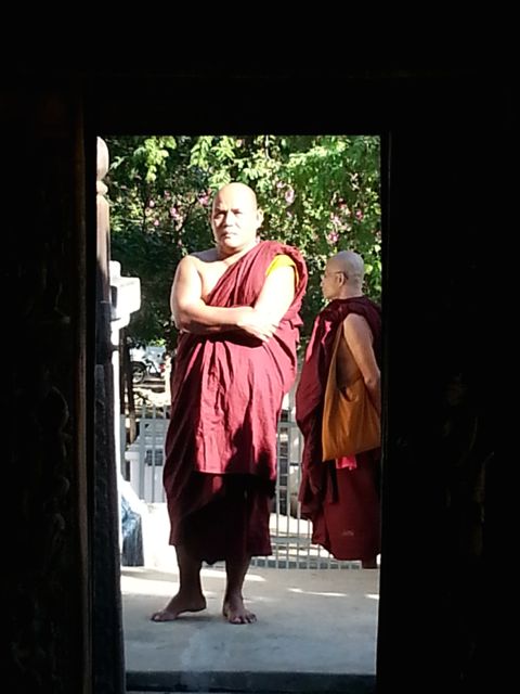Monks love to visit the holy sites
