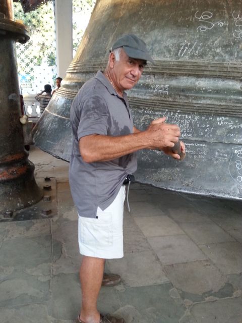 Rick takes a mallet to teh Mingun bell!