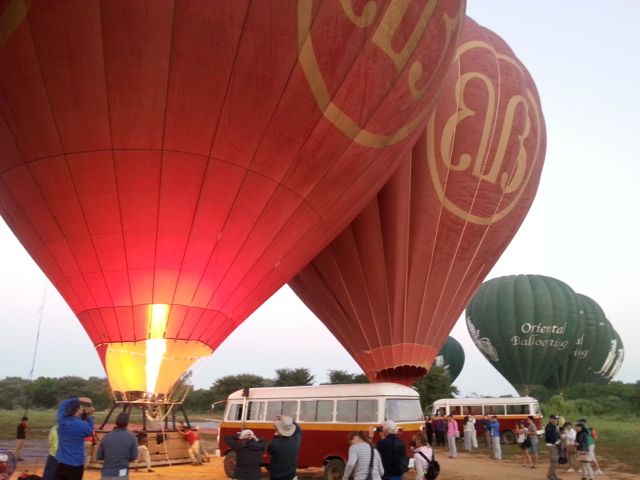 Firing the balloons up!