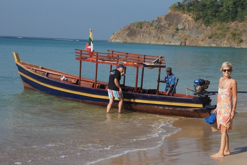 Setting off in our boat
