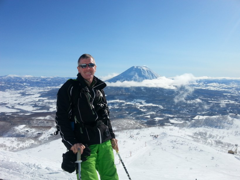 Ross posing in front of Yotei