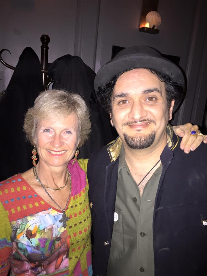 A welcoming hug from Tim Arnold aka The Soho Hobo