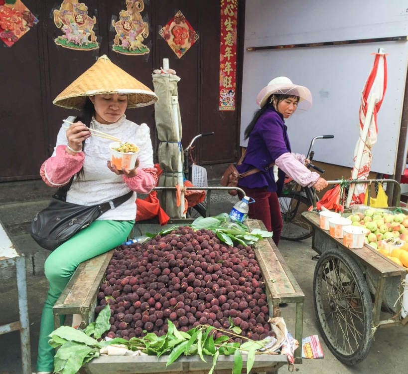 Bayberry seller takes a break