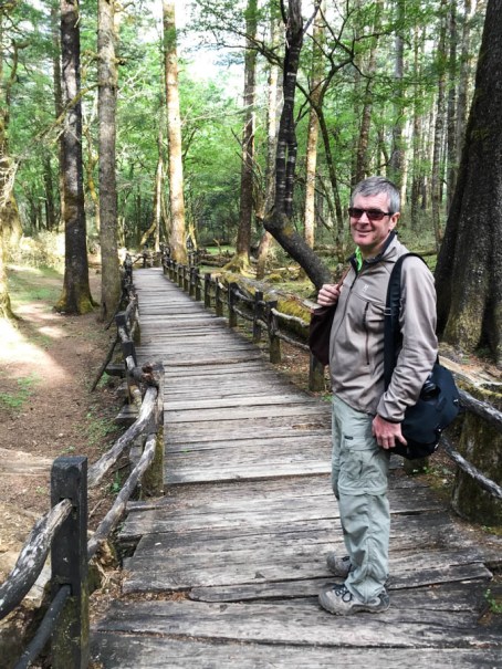 Ross on the path to Spruce Meadow