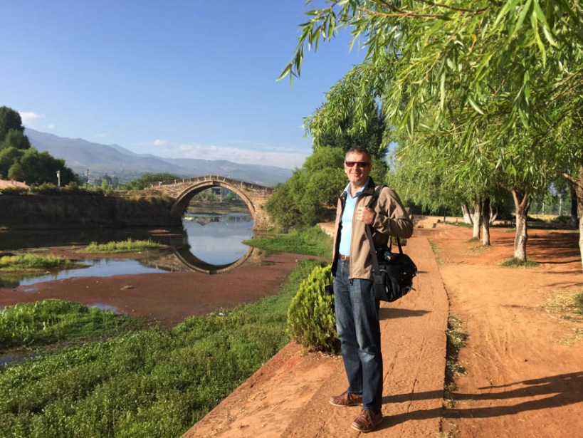 The bridge at Shaxi in the early morning
