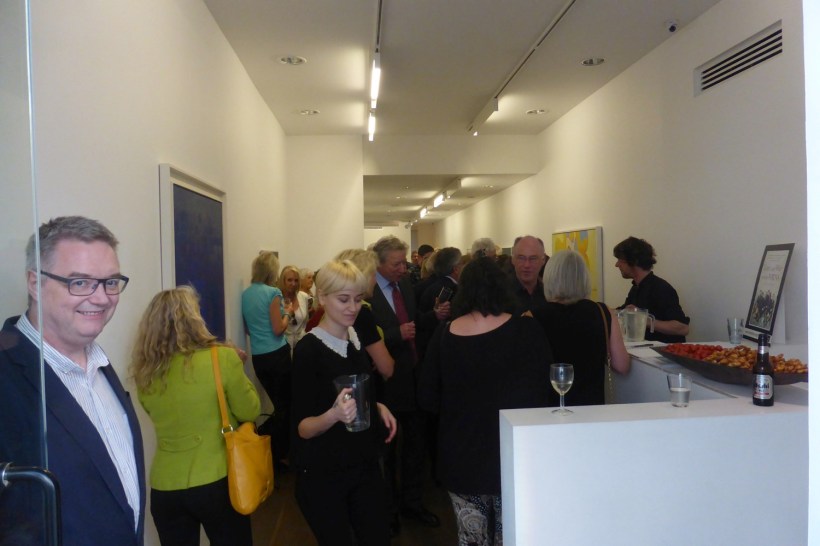 Gallery packed with people