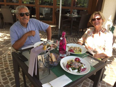lunch with Diego and Christine outside Geneva - at the Golf Club