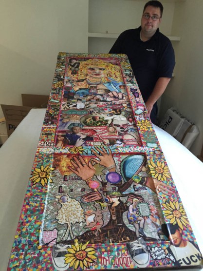 Louse's door panel goes for a holiday...it's a wonderful tribute to her made by a friend