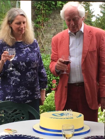 Colin and daughter Kate on his 80th birthday