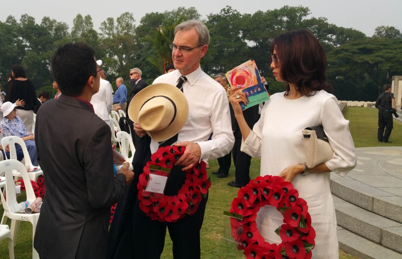 Michael Mackenzie and his wife Amy chat to the MC