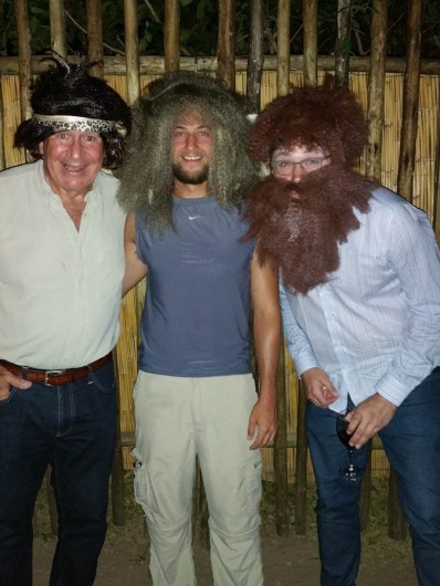 The Soggy Bottom Lewin Boys (cook Richard took possession of the wig and beard and had us all in hoots of laughter)