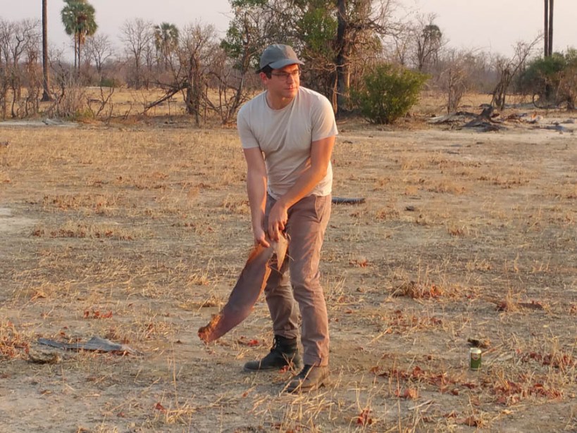 Bush cricket....Joe takes strike