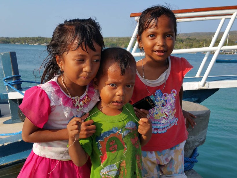 Sweet kids follow us around